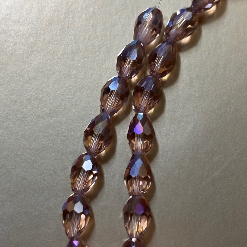 Rainbow Bubble Champagne Colored Crystal Strands